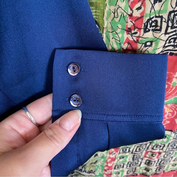 Vince Royal Blue Silk Blend Tunic Top Size 2 - Picture 5 of 15